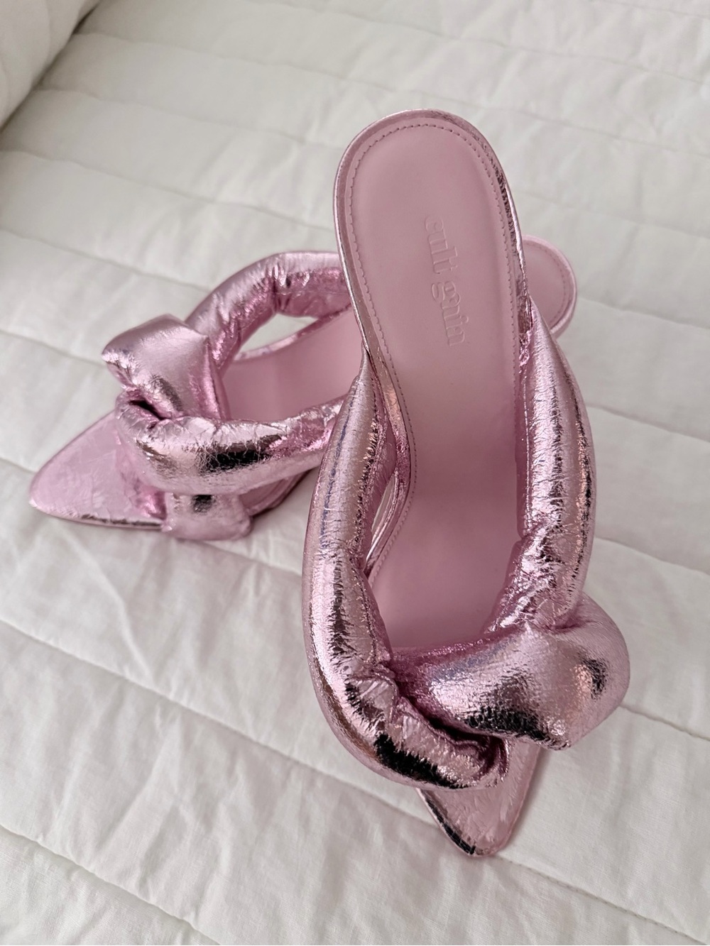Cult Gaia Metallic Pink Knotted Slide Mule SOLD OUT EVERYWHERE! - Picture 13 of 13